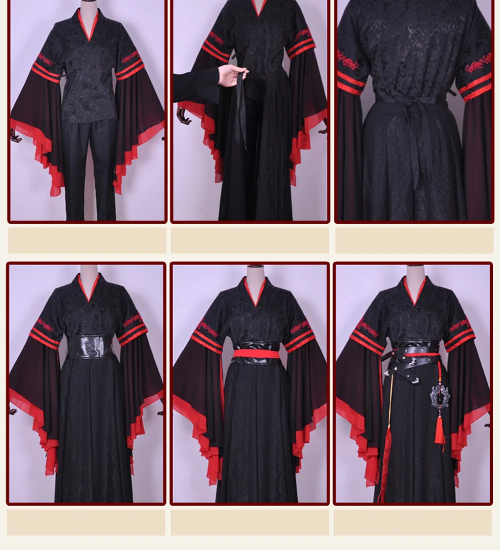 VEVEFHUANG Wei Wuxian Косплей Костюм Mo Xuanyu аниме гроссмейстер демонического культивирования Косплей Mo Dao Zu Shi костюм для мужчин