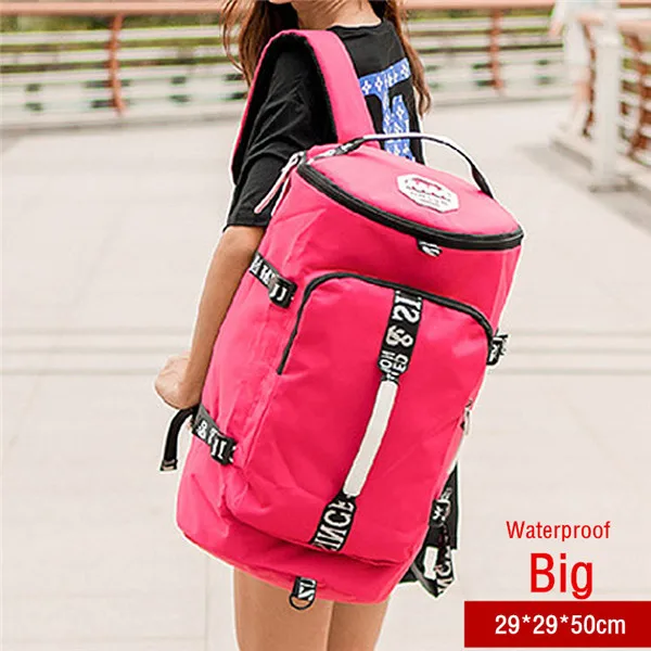 Многофункциональный большой дорожный рюкзак, сумка на плечо для мужчин и женщин, повседневные сумки, 2 размера, мужской/женский рюкзак для ноутбука, школьные рюкзаки - Цвет: rose big