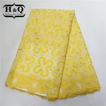 Африканская кружевная ткань высококачественные нигерийские кружева вуаль ткань стразы кружева 5 ярдов/шт хлопок ткань для украшения дома