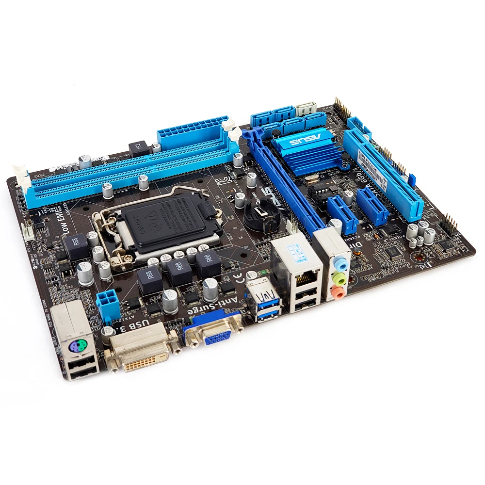 Материнская плата Asus P8B75-M LX PLUS B75 LGA 1155 для i3 i5 i7 DDR3 16G SATA3 USB3.0 DVI Micro-ATX оригинальная б/у материнская плата