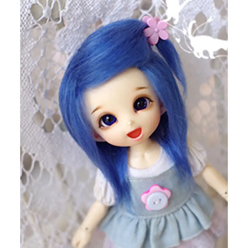 [Wamami] синий средний длинный шерстяной парик/волосы 1/8 Pukifee Ae лати BJD Dollfie 14 см/5,5"