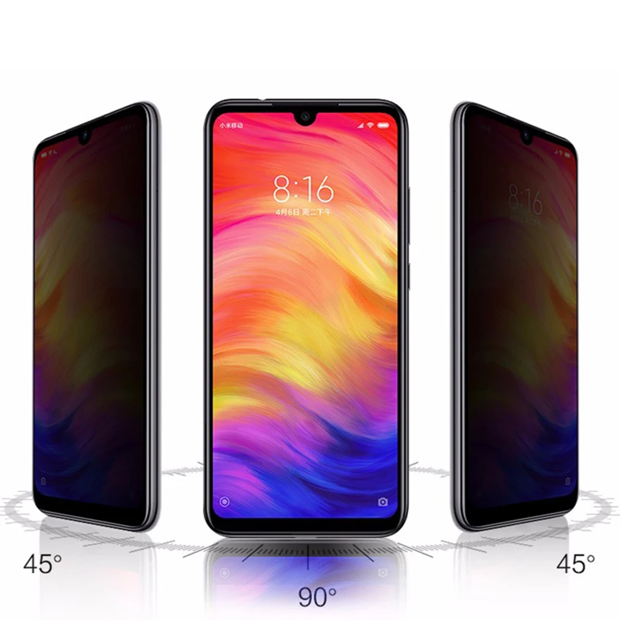 Закаленное стекло для Xiaomi mi 9 8 SE A2 Lite Max 3 mi x 3 Red mi Note 5 6 7 Pro Pocophone F1 антишпионская защитная пленка