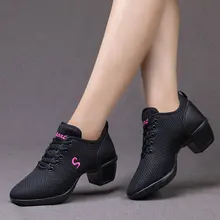 MWY/современная спортивная танцевальная обувь; женская дышащая мягкая танцевальная обувь на квадратном каблуке; Zapatos De Baile; обувь для джаза; женская танцевальная обувь для фитнеса