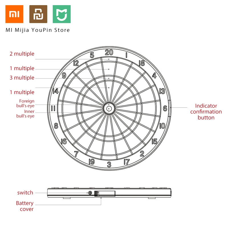 Смарт-Дротика Xiaomi Youpin SDB, Target Youth Edition, A1, Bluetooth, подключение к Интернету, обмен данными, наслаждайтесь боевым поиском, смарт-Дротика