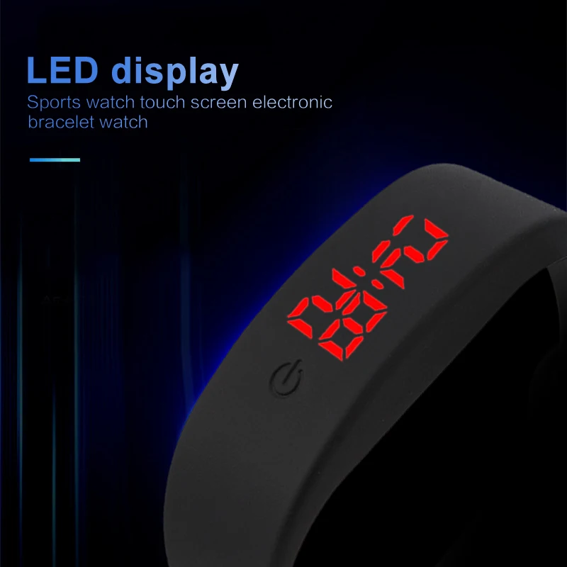 

Fashion LED sports watch touch screen electronic bracelet watch silicone led watch Silica gel for men and women SMART wristband