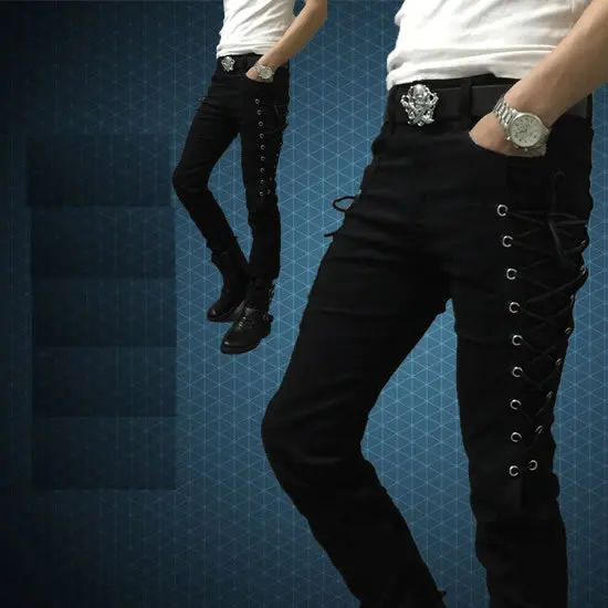 

2016 Spring And Autumn Trousers New Slim Cotton Mens Pants Casual Fashion Punk Hip Hop Men Pants Summer Trousers Cuff Pants Men