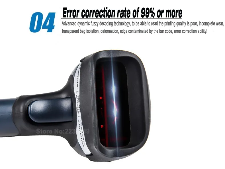 Scanner de Código de Barras de Alta Leitor de Código de Barras Pos para Supermercado Atacado Novo Wired Handheld Qualidade 1d Laser Barcode Scanner 32bit Usb 8 pos barcode