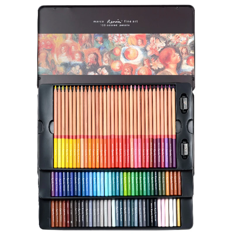 100 Colors Wooden Color Pencil Set Painting Drawing Pencil for