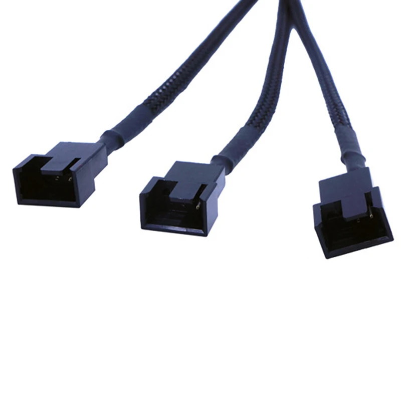 27 см черный Molex в 3 направления 3Pin/4Pin вентилятор адаптер для компьютера чехол
