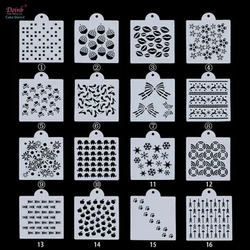 

6inch DIY Flower Animal Plastic Cake Stencil Mold Lace Pad Spray Flower for Wall Painting Cupcake Decoration Baking Tool Moulds