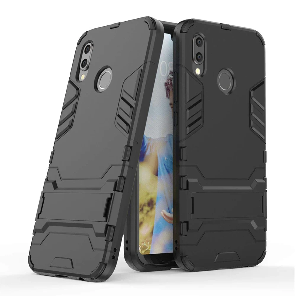 Hsmeilleur-For-Huawei-P20-Lite-Case-Dual-Layer-Hybrid-Armor-TPU-Bumper-PC-Cover-Kickstand-For-Huawei-P20-Pro-Nova-3-Honor-10-8X (4)