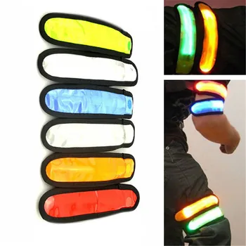 

100pcs/lot 4 Modes 32*4cm LED Safety Reflective Belt Strap Arm Band Outdoor Sports Night Cycling Running