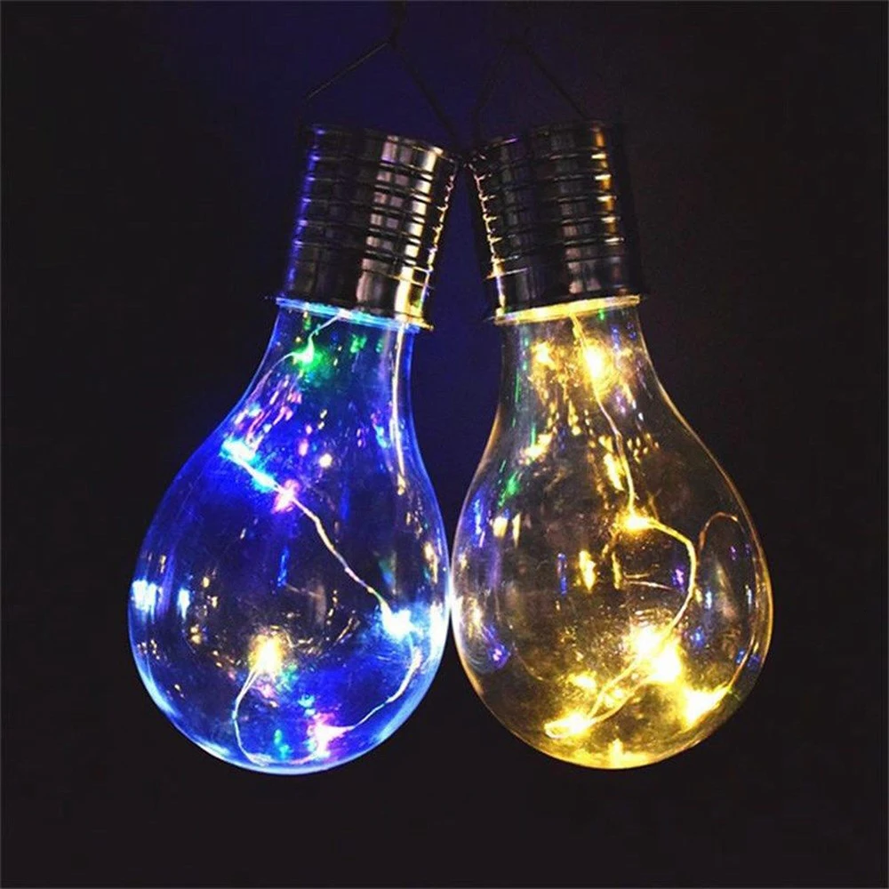 

Solar Powered Warm White Rotatable LED Bulbs Outdoor Garden Camping Hanging LED Light Lamp Bulb Drop Shipping
