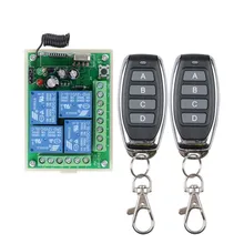 Receptor de controle remoto, múltiplos dc 12v 24v 10a 315/433 mhz 4ch 4 ch sem fio interruptor de controle remoto transmissor + 4 botões