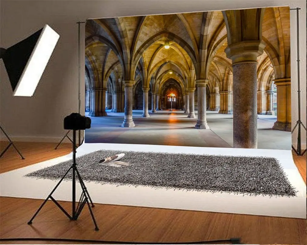 

Photography Backdrop Church Shabby Chic Ancient Pillar Marble Floor European Archiculture Interior Girl Photo Background Party