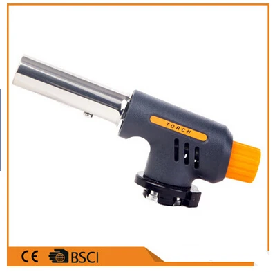 

Portable Flame Gas Torch Flame thrower Butane Lighter Automatic Piezo electricity ignite Outdoor Camping BBQ Soldering