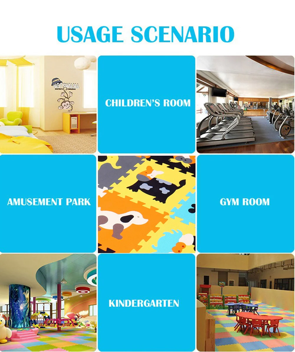 Esteira para Crianças à Prova Espuma Quebra-cabeça Dwaterproof Água Macio Educacional Gym Playmat Crianças Tapete Tapee Bebe 9 Pçs 30x30cm Eva Mod. 254732 17 para crianças à prova dwaterproof água macio