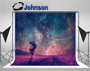 

Red Alien Landscape Alone Tree Silhouette Purple Field backdrops Vinyl cloth High quality Computer print wall backgrounds
