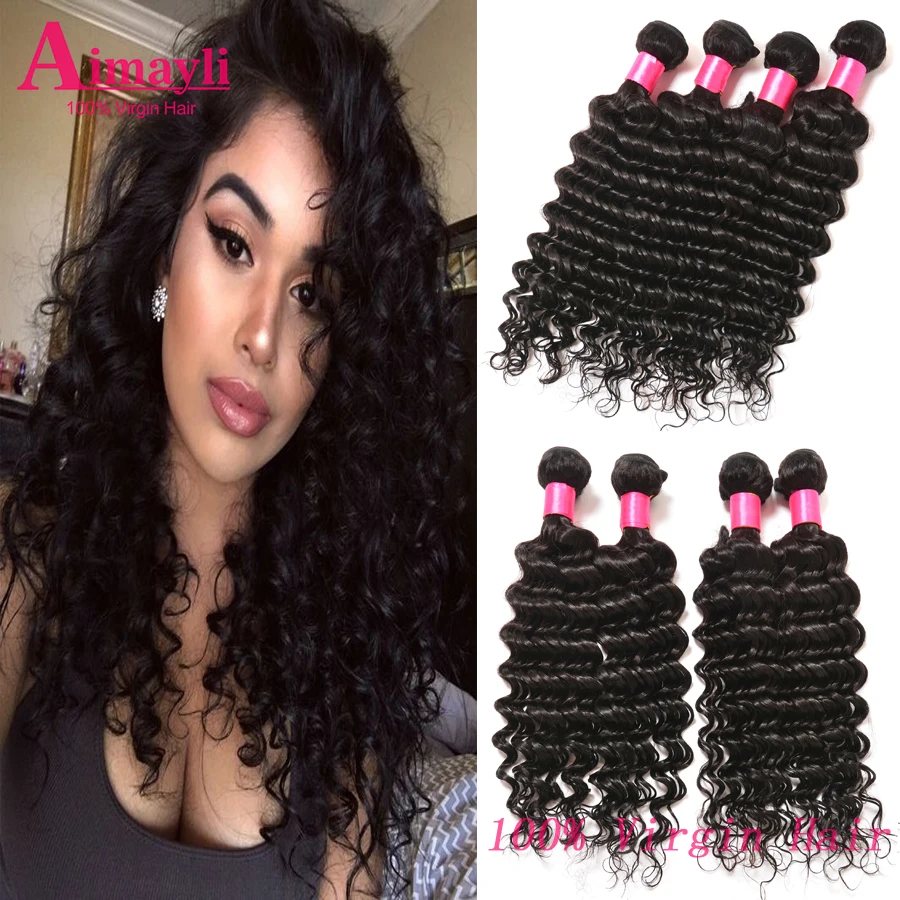 

Peruvian Deep Wave Virgin Hair 4 Bundles 8A Cheap Human Hair Extensions 100% Unprocessed Virgin Hair Rosa Peruvian Deep Wave