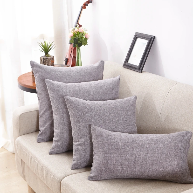 

Enipate 4 Pcs/set Solid Cotton Linen Cushion Covers Nordic Modern Decorative Pillow Covers Chair Seat Sofa Throw Pillows
