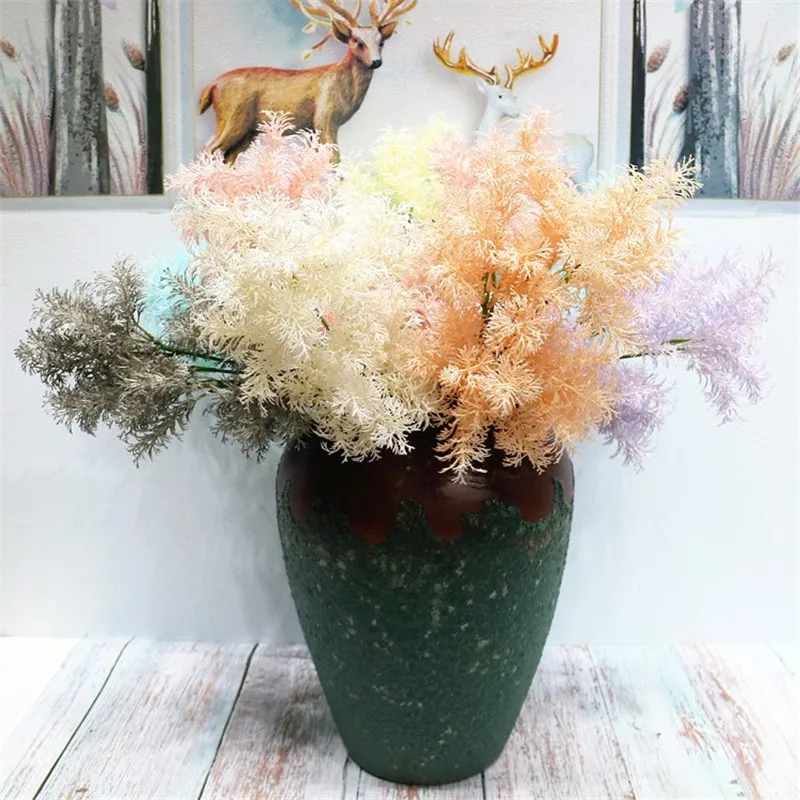 Fake Single Stem Smoky Grass 17.72&quot Length Simulation Misty Flower for Wedding Home Showcase Decorative Artificial Plants | Дом и сад