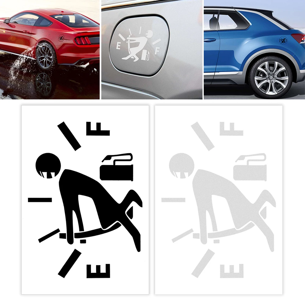 ALLOMN Funny Fuel Tank Sticker Fuel Cap Car Stickers Pull Fuel Tank
