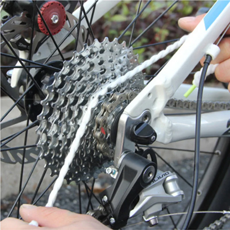 Cheap CYLION Bike Cleaner Tissue / Floss Line Cleaning Kit For Bike Portable Bicycle Cleaning Tools For Chain Flyweeel Bicycle Cleaner 3