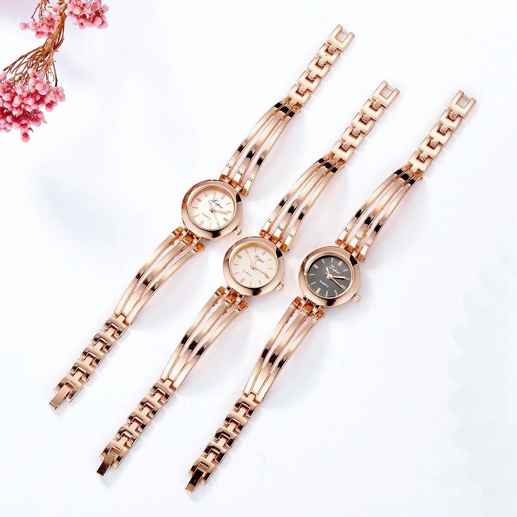 Новые женские часы модные деловые круглые циферблат маленькие и изысканные Женские повседневные простой браслет часы montre femme