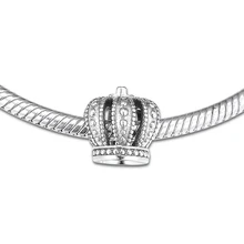 Подходит для Pandora шармы браслеты королевские бусины в виде корон 925 стерлингового серебра ювелирные изделия