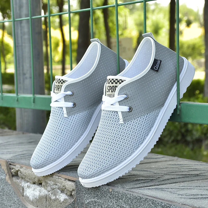 Men's Summer Autumn Mesh Shoes Male Lace Up Shoes Breathable Casual ...