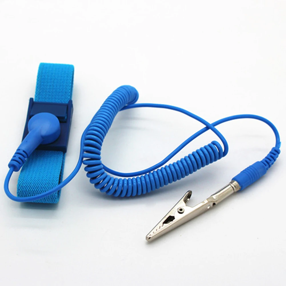 Anti-Static WristBand Strap ESD Grounding Wrist Prevents Static Build Blue | Спорт и развлечения