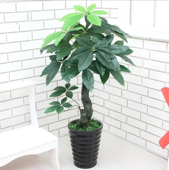 90cm Real Touch Artificial Plants Silk Money Tree 90cm Real Touch Artificial Plants Silk Money Tree Tropical Fake Home Garden Decor No