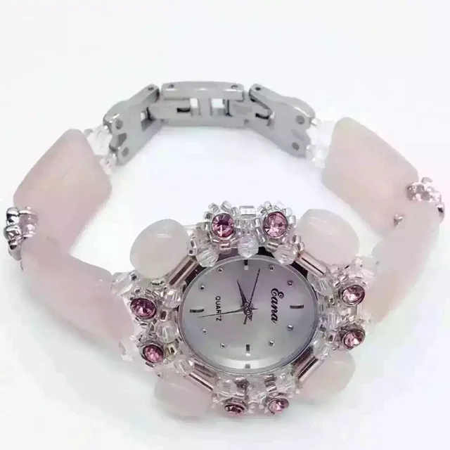 Jade crystal quartz ladies watch brand jade bracelet watch ladies