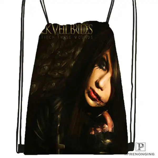 Drawstring Backpack Custom Black Veil Brides Johnnyfan походная сумка на шнурке Cute Daypack Kids Satchel(черная спина) 31x40 cm#180531-04-56 - Цвет: Drawstring Backpack