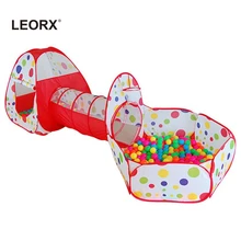 3 шт детская игровая палатка для ползания, туннель, мяч, яма с Баскетбольным кольцом, 100 шт, Океанский шар, крытый, открытый игровой домик для мальчиков и девочек(красный