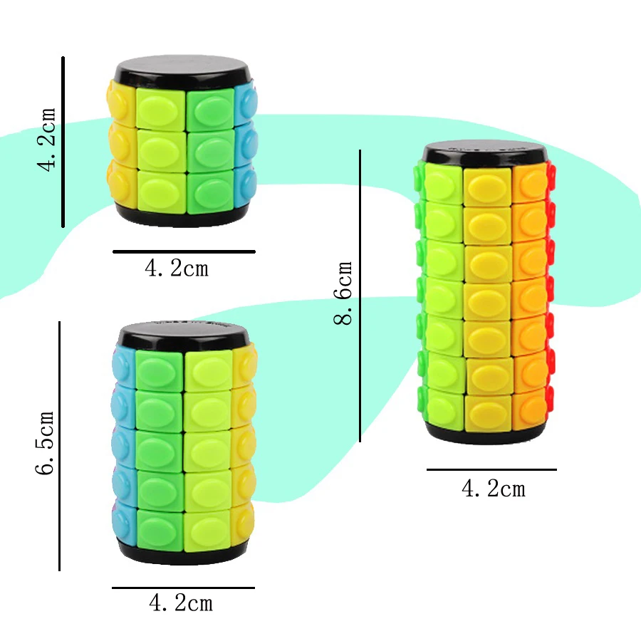 3d вращающийся слайд Вавилонская башня стресс куб головоломка игрушка куб дети взрослый цветной цилиндр раздвижная головоломка сенсорная игрушка