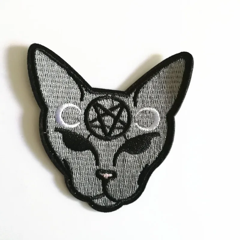 Кота приклеивающиеся утюгом нашивки Вышивка Швейные DIY свадебный фон для