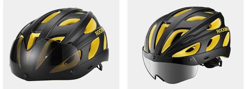 ROCKBROS велосипедные шлемы, велосипедные спортивные защитные шлемы, сверхлегкие магнитные очки, мужские MTB дорожный пробный велосипедный шлем 57-62 см
