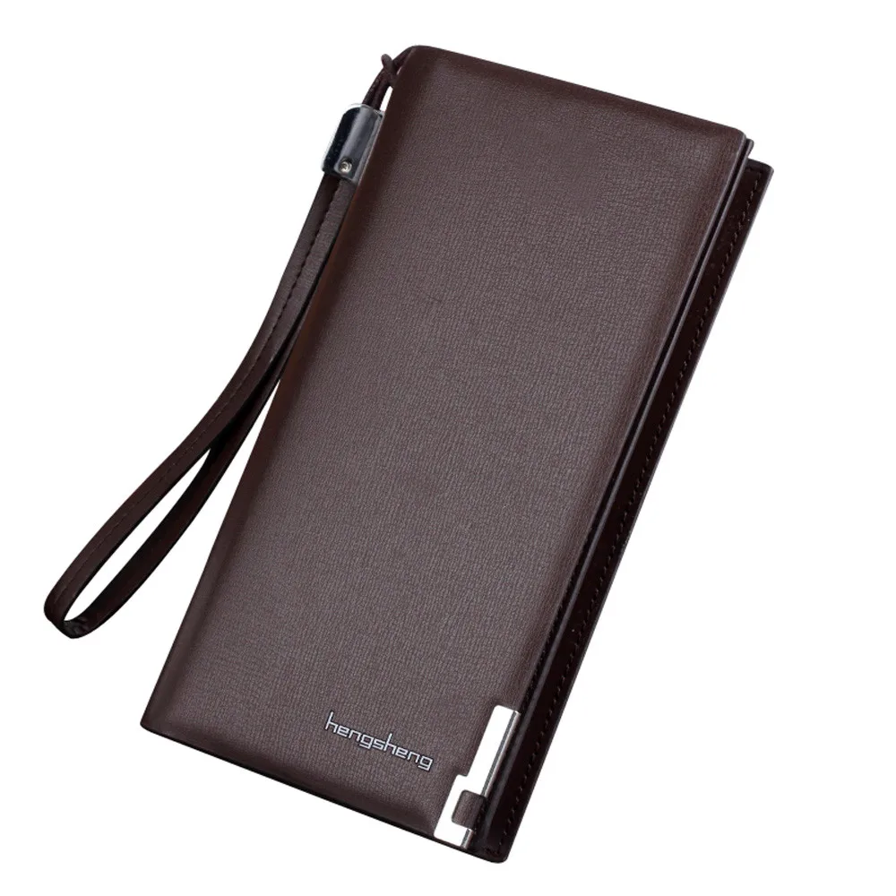 www.bagssaleusa.com : Buy Long Business Men&#39;s Leather Clutch Bag Wallet Removable Wrist Strap Large ...