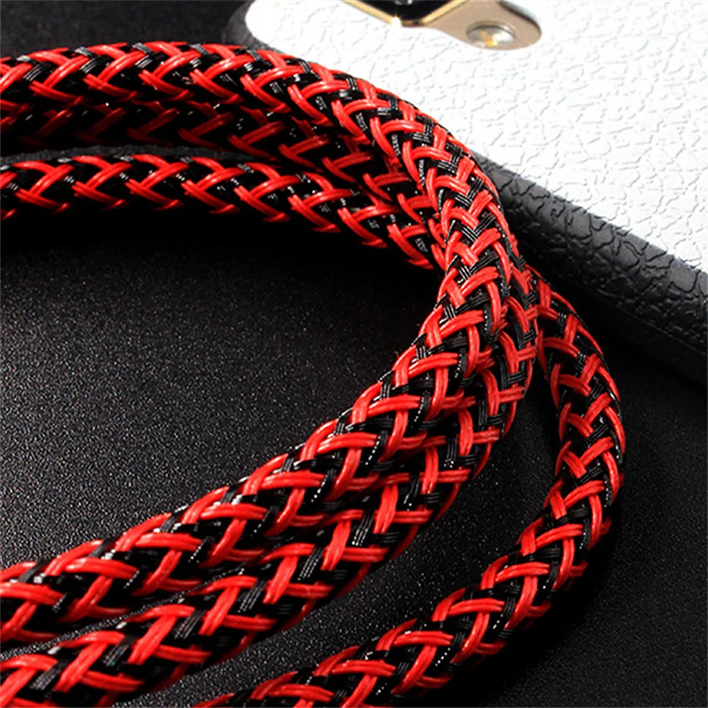 1/2/3 Meter Braided Micro USB Charging Cable For iPhone 5 5S 6S 7 8 Plus X Android Type-C Long Mobile Phone Charger For xiaomi 8