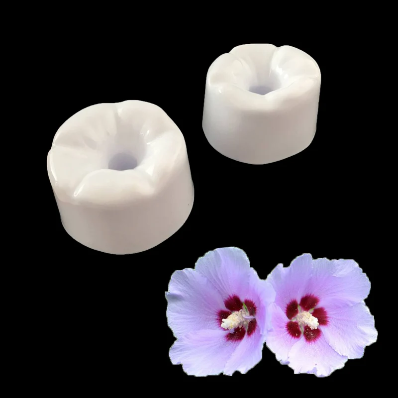 

2PCS/SET Big Size Hibiscus Flowers Shape Cutter Plastic Cake Decorating Mold Sugarcraft Mold Cookie Cutting P066