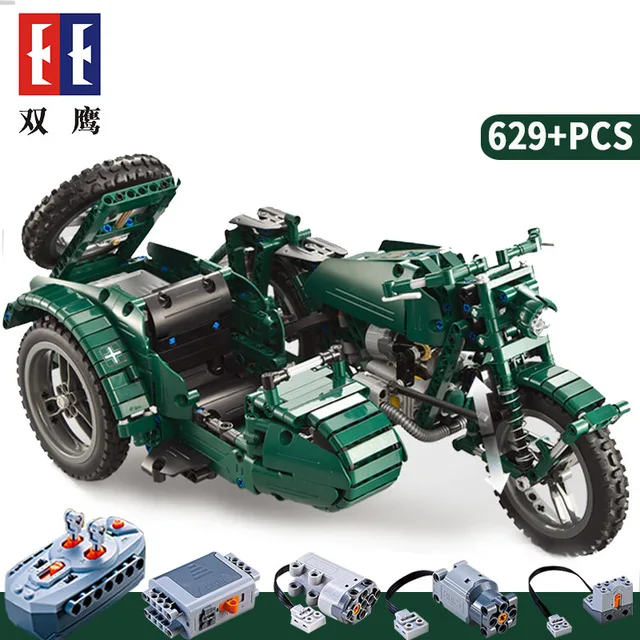 

German World War II Military Motorcycles Remote control Building Blocks Bricks Compatible legoinglys Technic Cada C51021 Vehicle