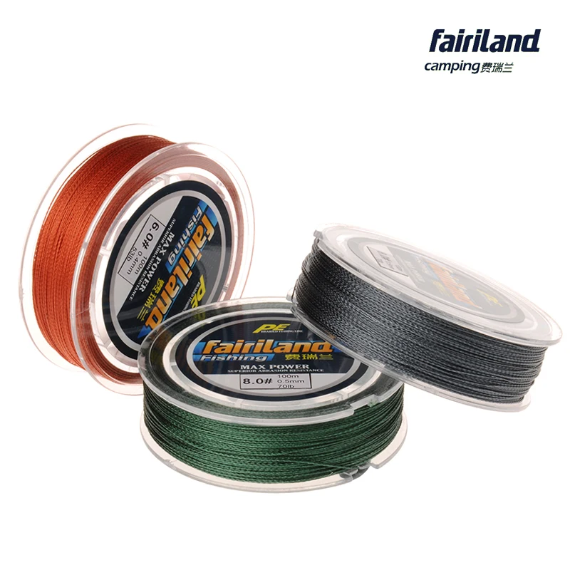 Multifilament PE Braided Fishing Line super strong 0.4#-8# 10-70LB Tensile Strength 7 color available 100m(109yd) | Спорт и