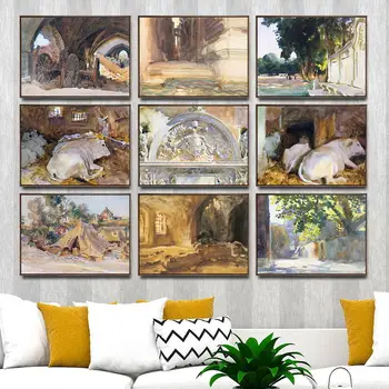 

Home Decoration Art Wall Pictures Fro Living Room Poster Print Canvas Paintings American John Singer Sargent Landscape 6