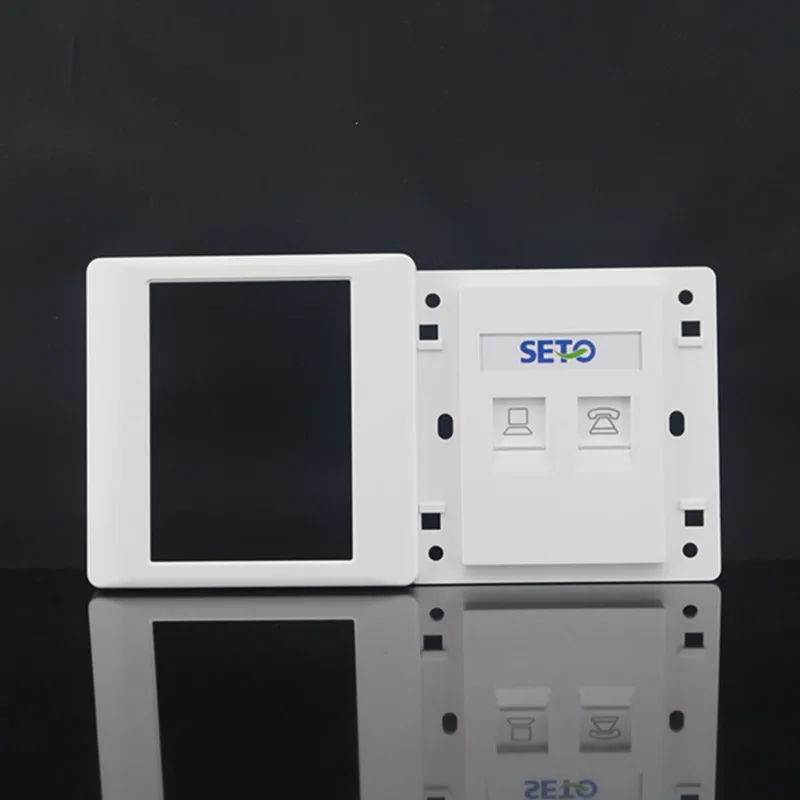 SeTo 86 Тип сеть Lan RJ45 Cat5e + телефон RJ11 Cat3 настенная пластина гнездо Keystone Лицевая