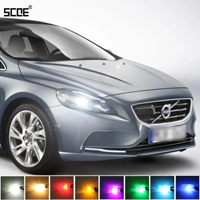 For Volvo V40 V50 V60 V70 II III SCOE 2015 2X 12SMD LED Front Parking Light Side Marker Source Car Styling | Автомобили и