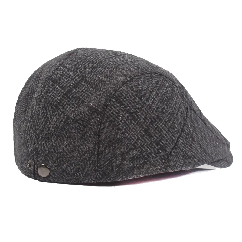 QBHAT Pria Wanita Kapas Plaid 