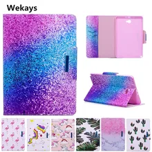 Чехол Wekays для samsung Galaxy Tab A 6, A6, 10,1, P580, P585, милый мультяшный фламинго, единорог, PU кожаный флип-чехол, Fundas Capa