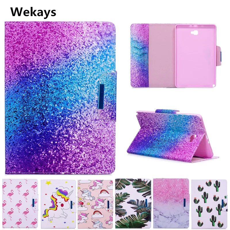 Wekays чехол для Samsung Galaxy Tab A 6 A6 10 1 P580 P585 милый мультяшный Фламинго Единорог из