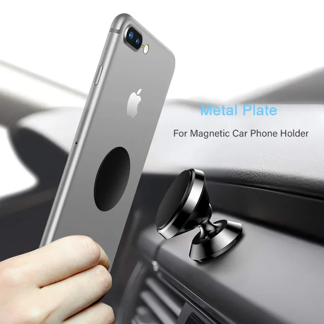 Plaque Métallique Autocollante Pour Support De Téléphone De Voiture,  Feuille De Fer Adhésive De 3m, Facile À Enlever, Support Magnétique  D'adsorption De Zone Forte - Téléphone Portable Supports Et Stands -  AliExpress